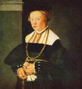 AMBERGER, Christoph Portrait of Felicitas Seiler oil